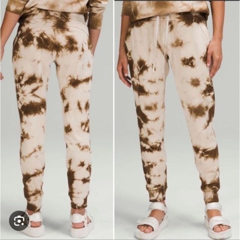 Lululemon Warm Down Jogger Sweatpants Earth Dye Tie Dye Brown Dye Clay Size 6